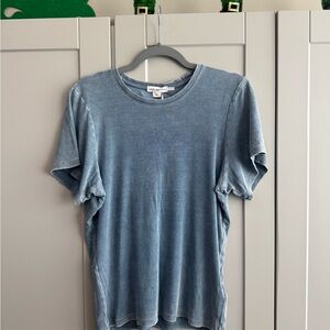 Good American Indigo Ribbed Top